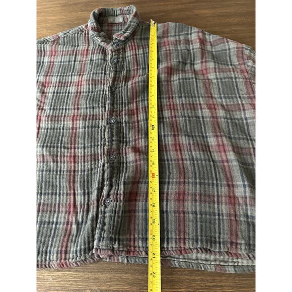 CP Shades Shirt Womens Medium Gauze Plaid Relaxed Long Sleeve Button Up Barn - Picture 4 of 9